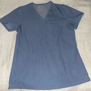 Figs Catarina Top Heather Indigo Small Gently Worn Excellent Condition